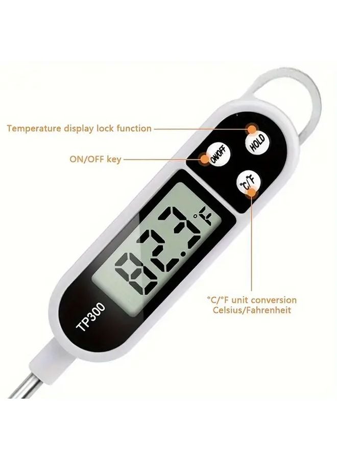 2Pcs White Digital Kitchen Thermometer For Perfectly Cooked Meals TP300 - Image 5
